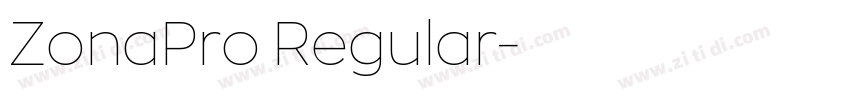 ZonaPro Regular字体转换